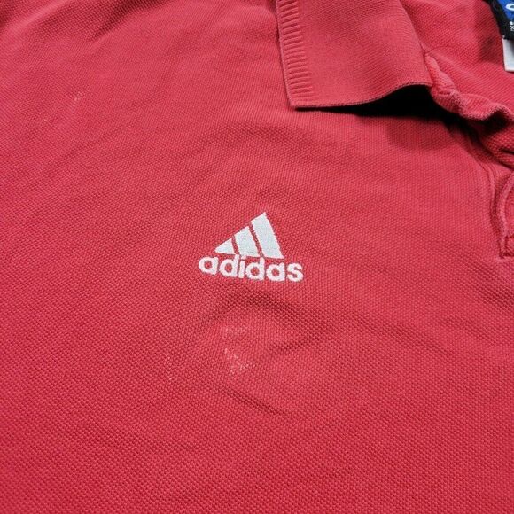 Vintage Adidas St. Louis Cardinals Polo Shirt Mens 2XL Red Short Sleeve Flaws* - Picture 3 of 9
